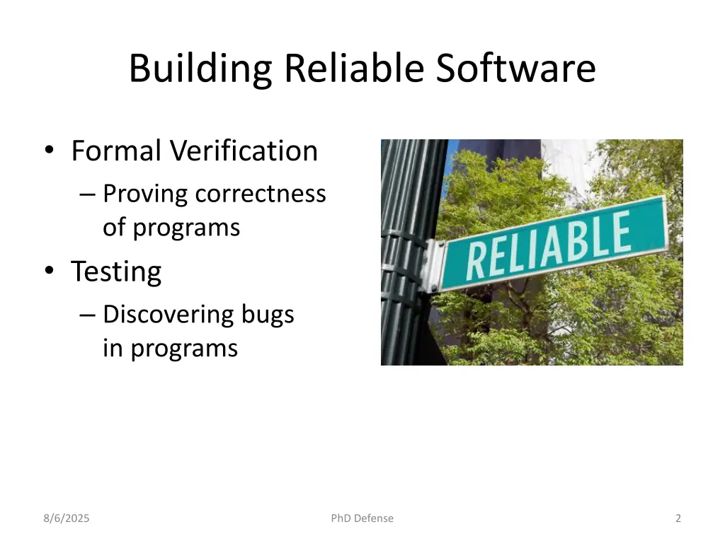 building reliable software