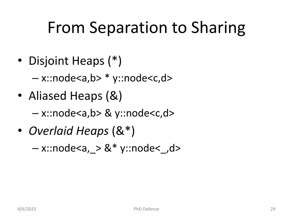 from separation to sharing