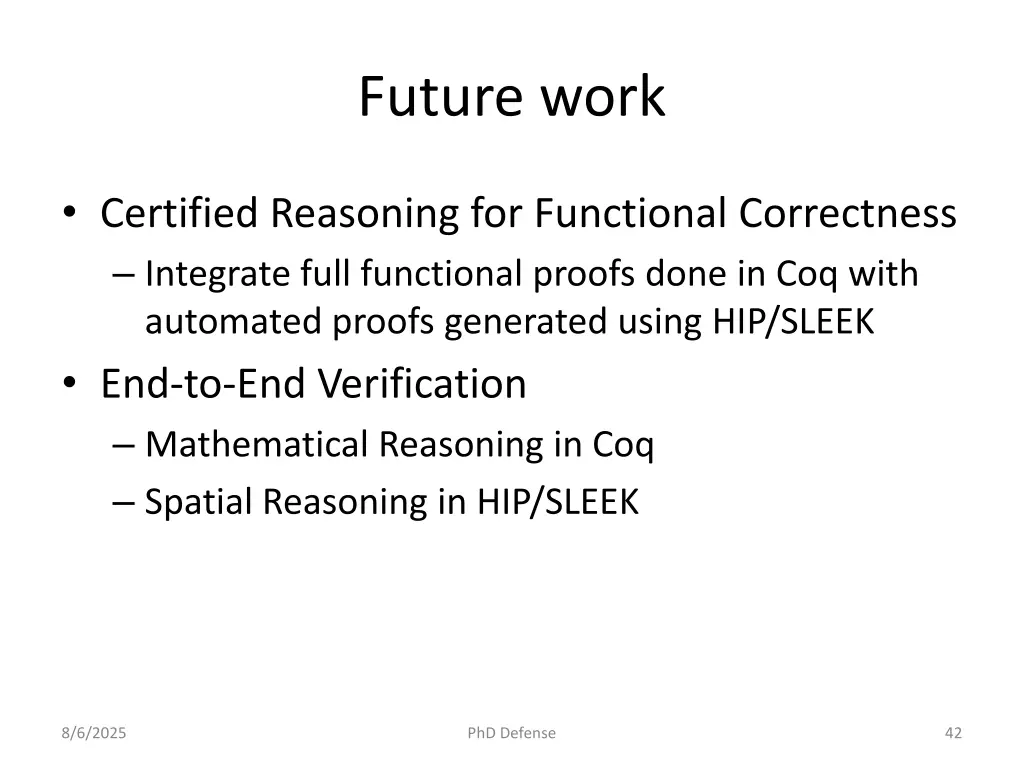 future work