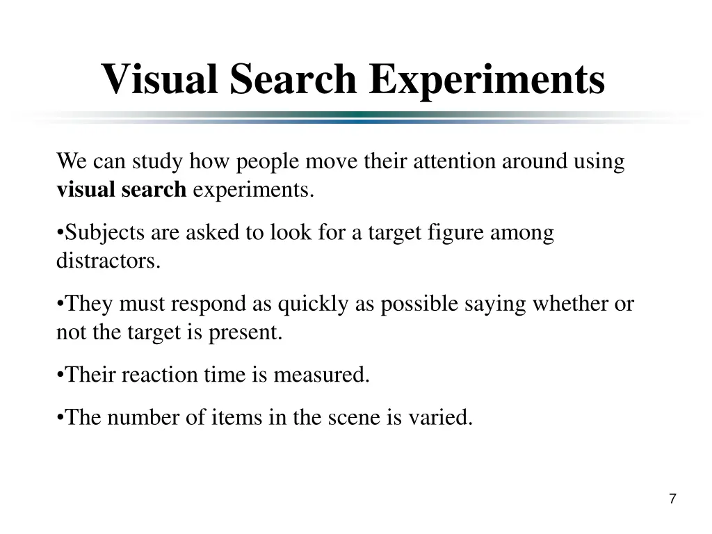 visual search experiments