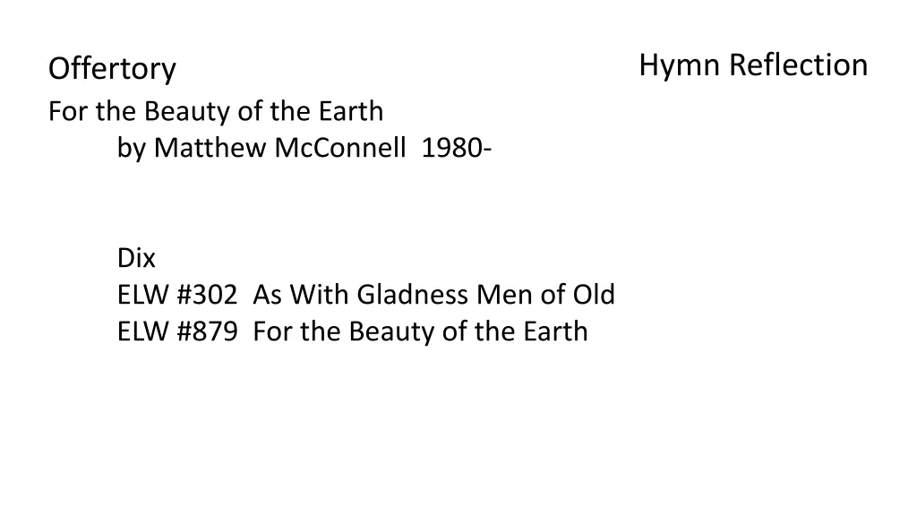 hymn reflection