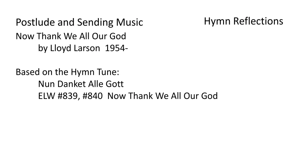 hymn reflections 2