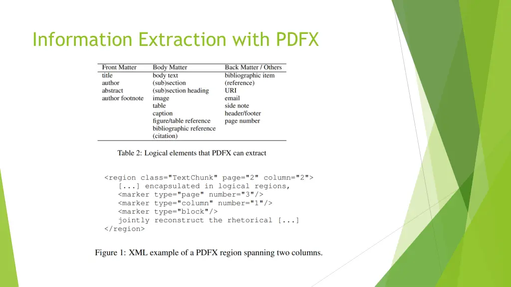 information extraction with pdfx