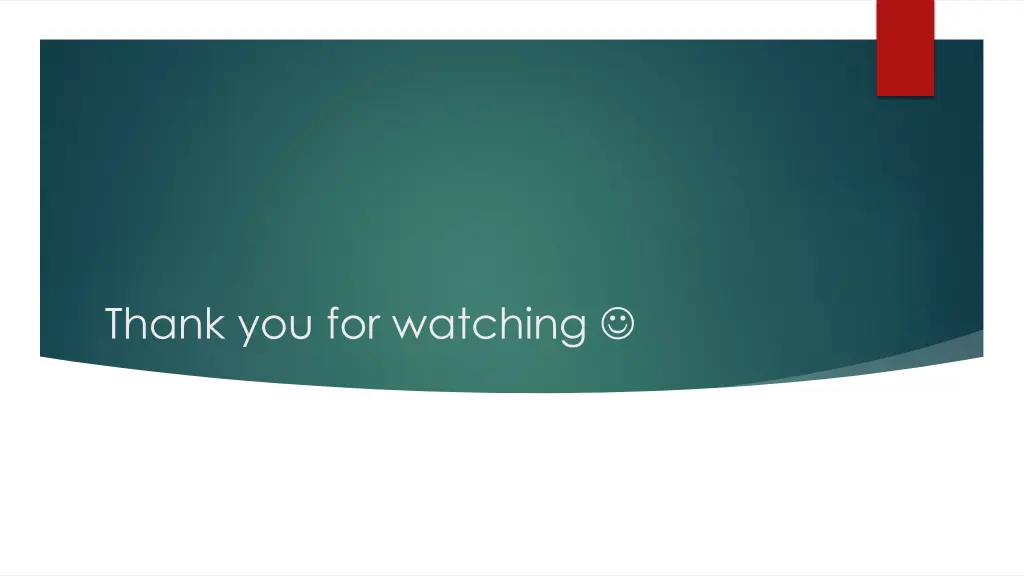 thank you for watching