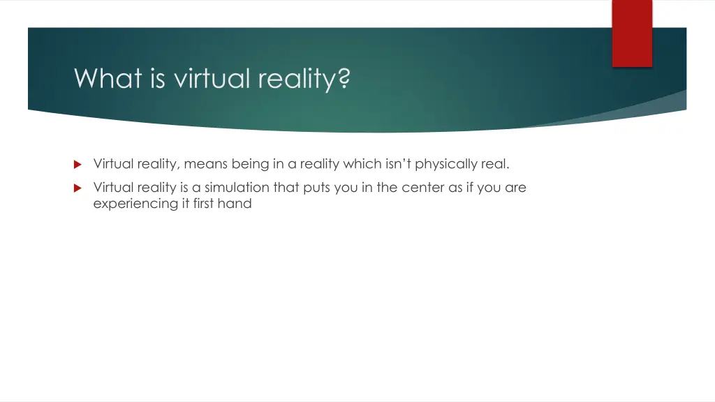 what is virtual reality
