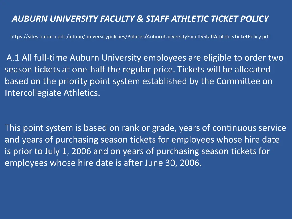 auburn university faculty staff athletic ticket