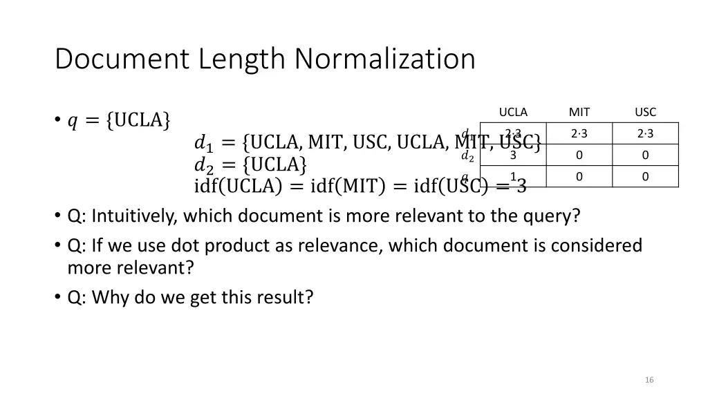 document length normalization