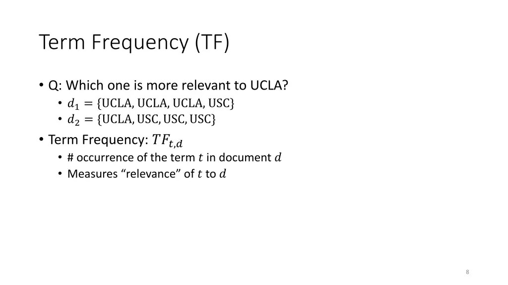 term frequency tf