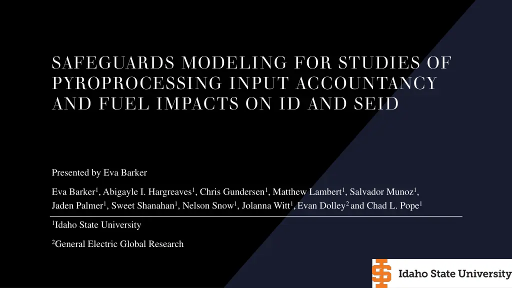 safeguards modeling for studies of pyroprocessing