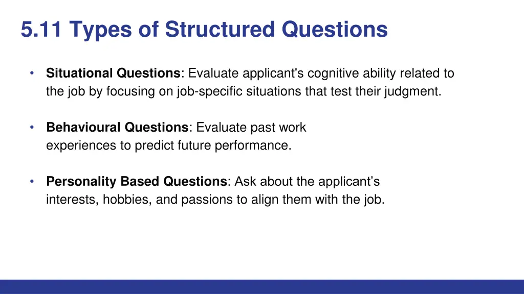 5 11 types of structured questions