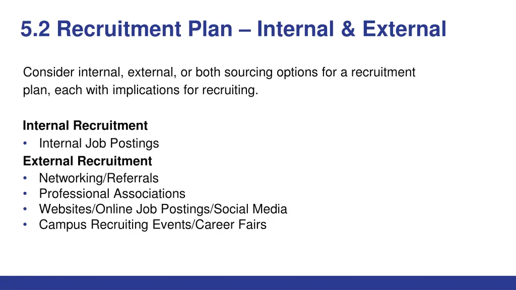 5 2 recruitment plan internal external