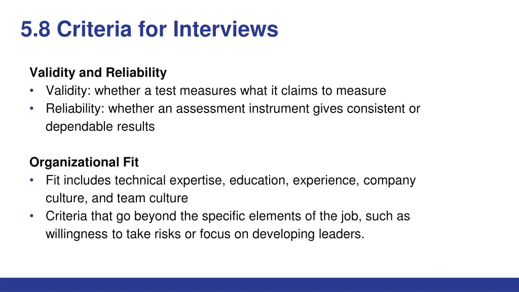 5 8 criteria for interviews 1