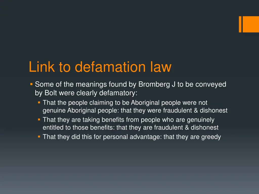 link to defamation law