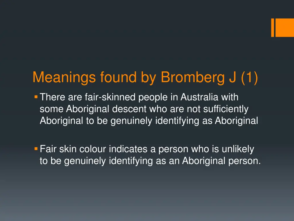 meanings found by bromberg j 1