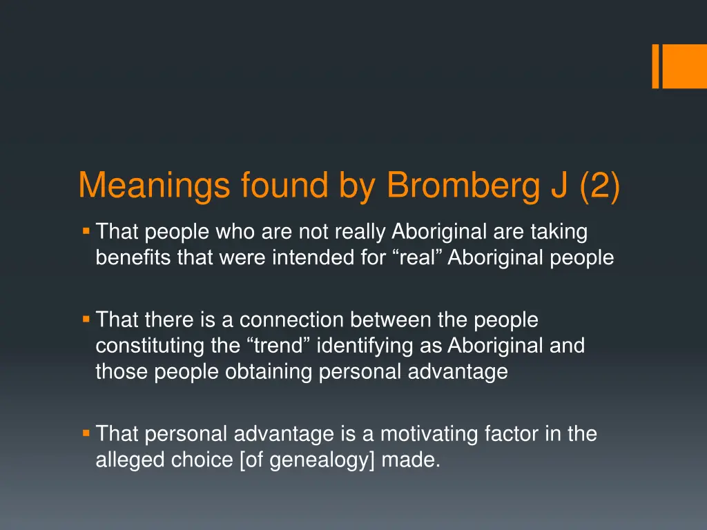 meanings found by bromberg j 2