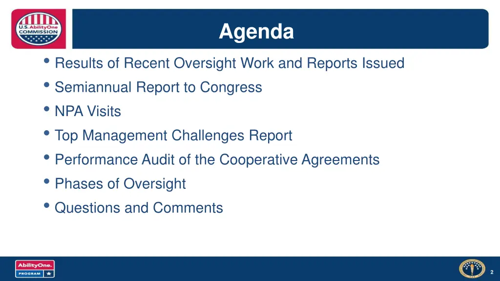 agenda