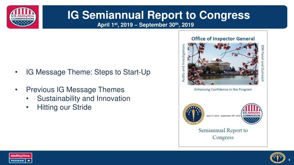 ig semiannual report to congress april 1 st 2019