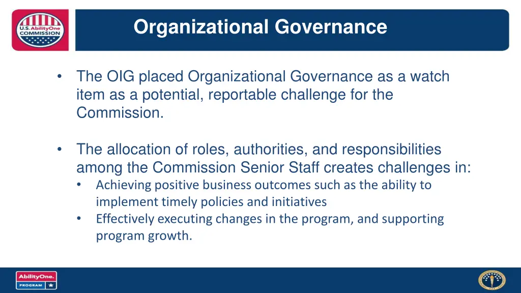 organizational governance