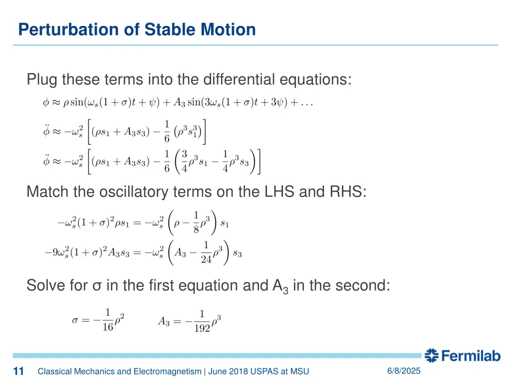 perturbation of stable motion 1