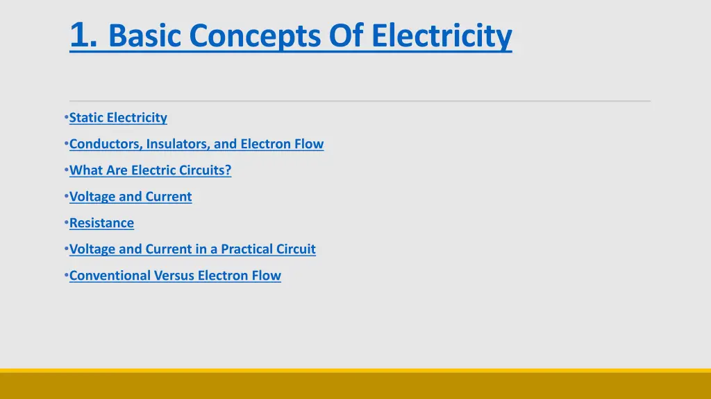 1 basic concepts of electricity