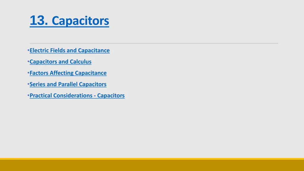 13 capacitors