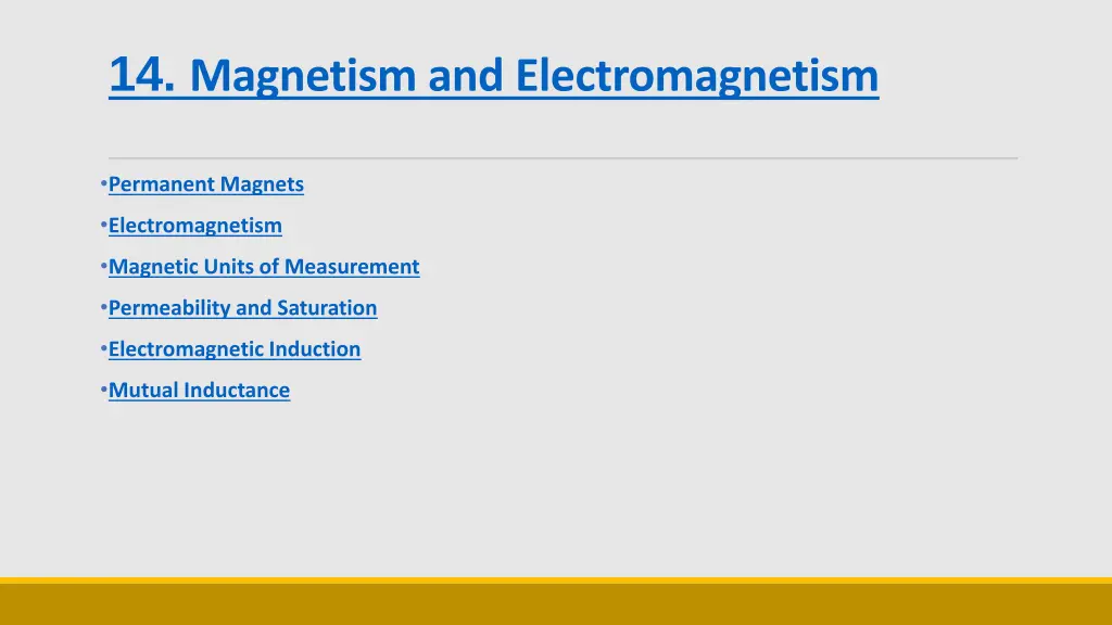 14 magnetism and electromagnetism