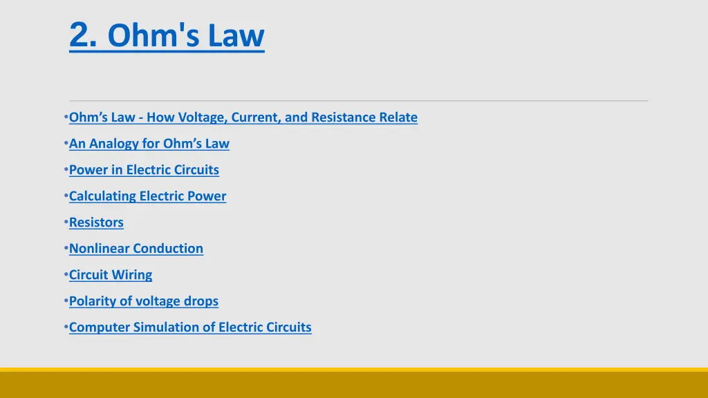 2 ohm s law
