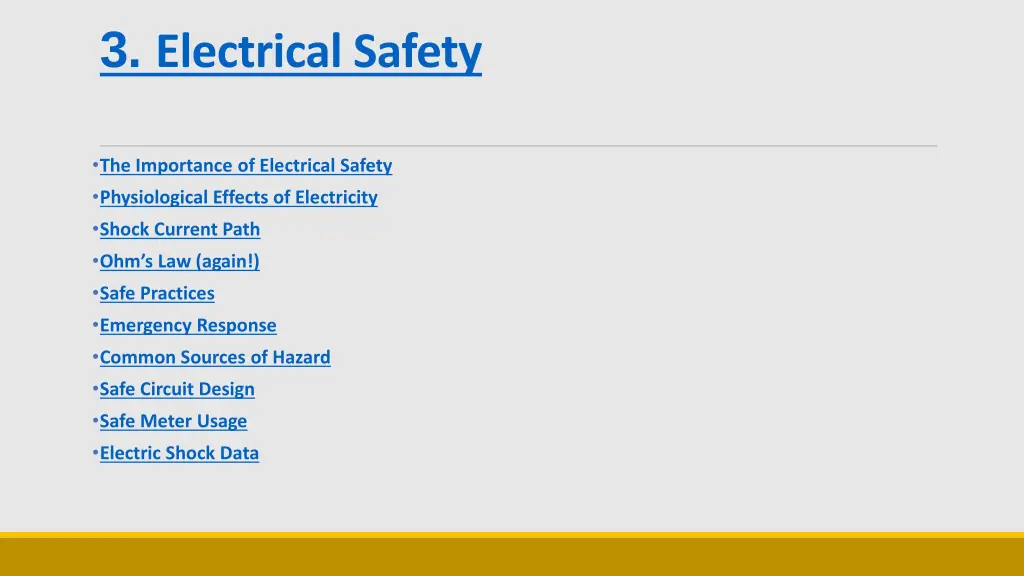 3 electrical safety