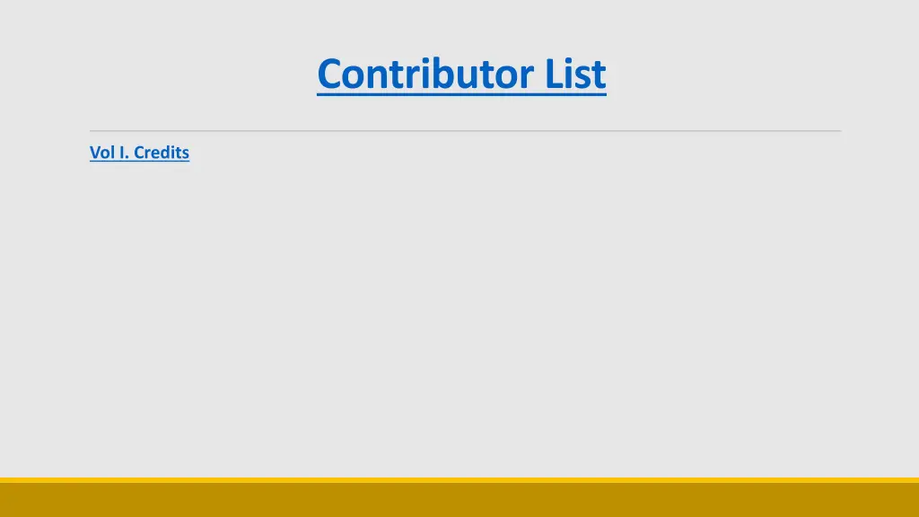 contributor list