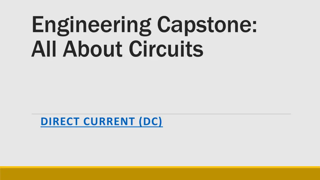 engineering capstone all about circuits