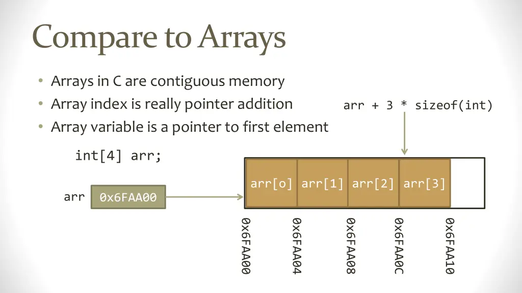 compare to arrays