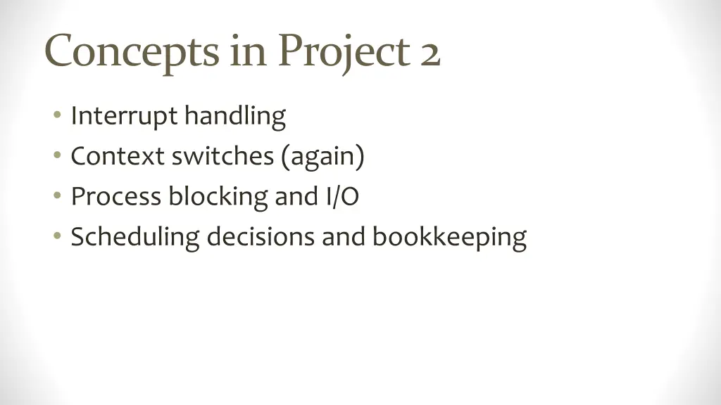 concepts in project 2