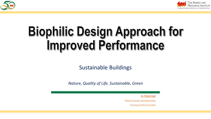 biophilic design approach for improved performance
