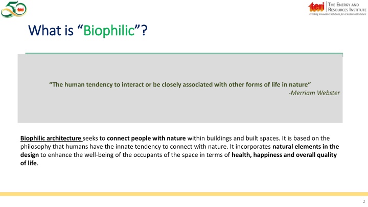 what is biophilic