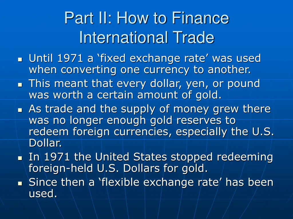 part ii how to finance international trade 1