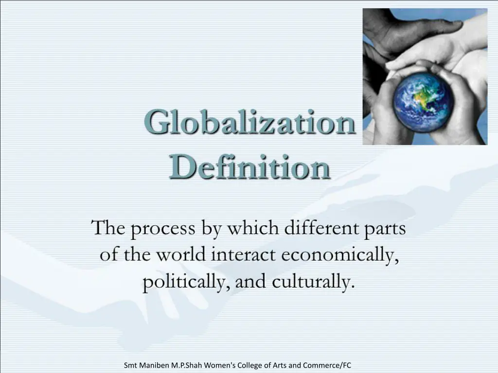 globalisation define