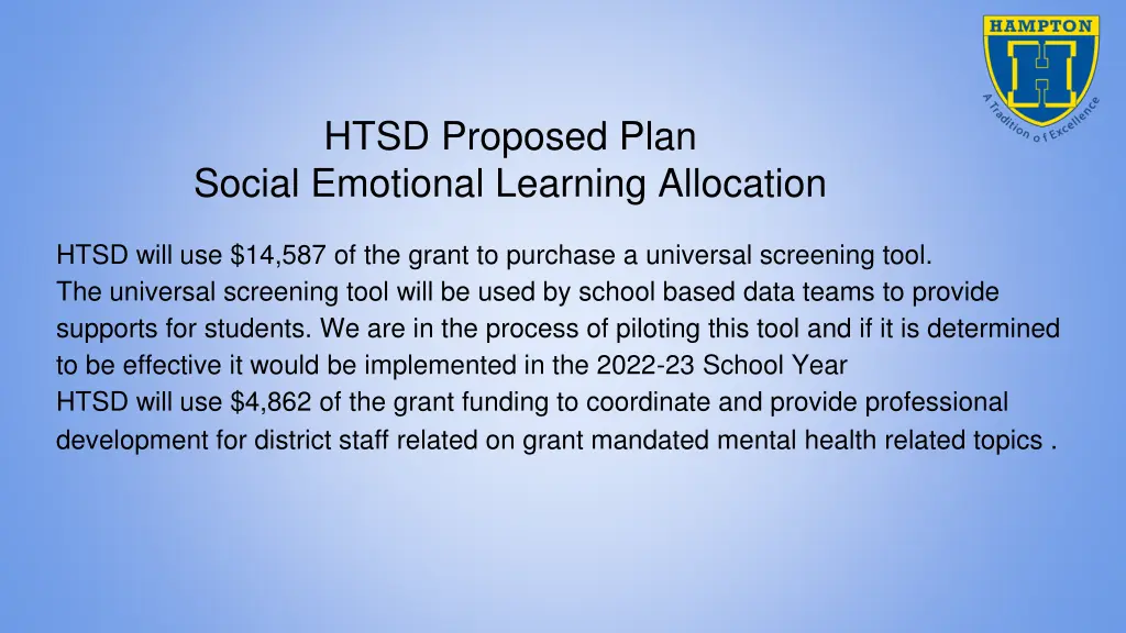 htsd proposed plan social emotional learning