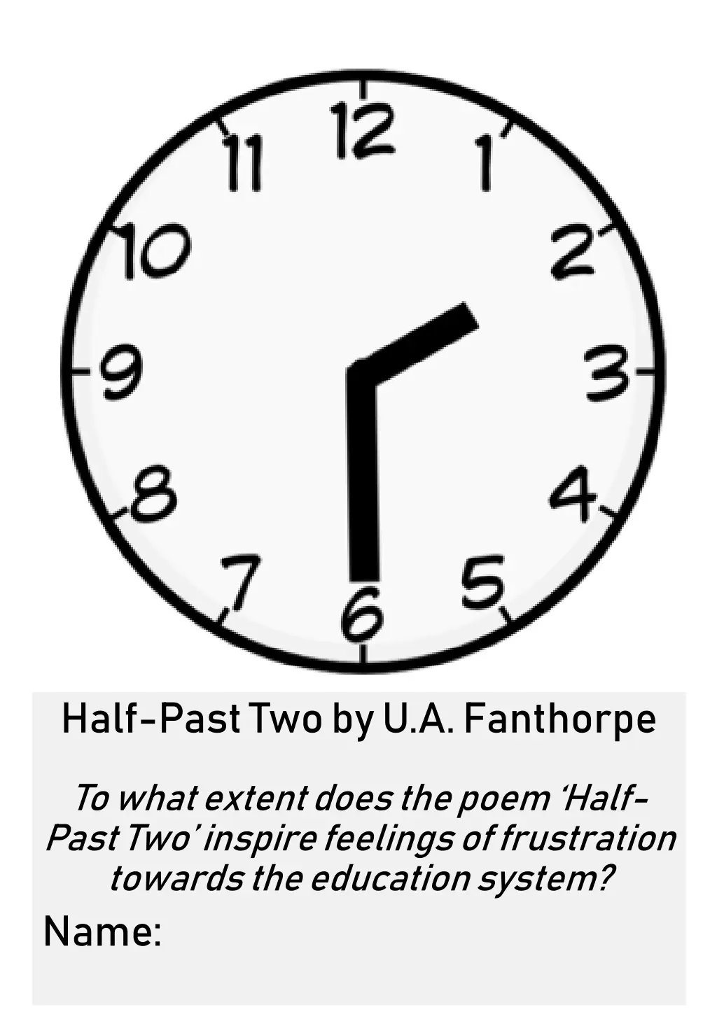 half past two by u a fanthorpe