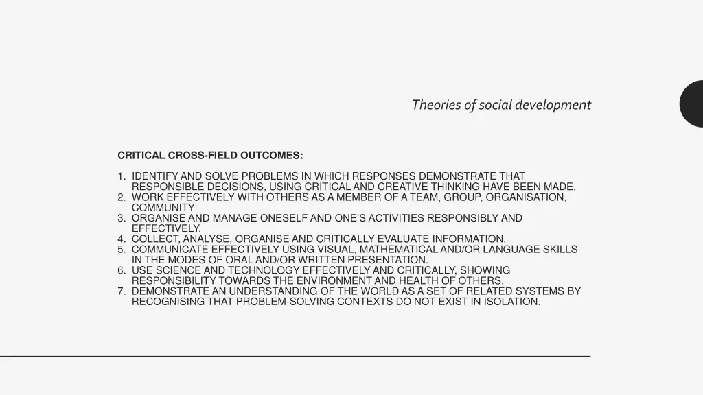 theories of social development 1