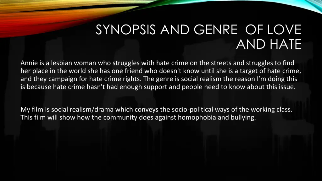 synopsis and genre of love