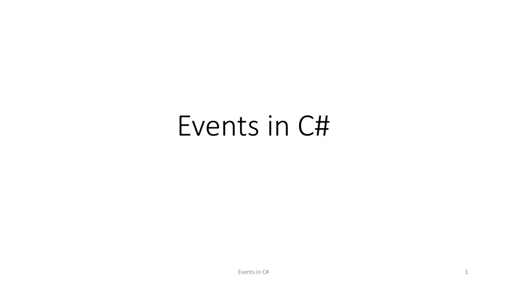 events in c