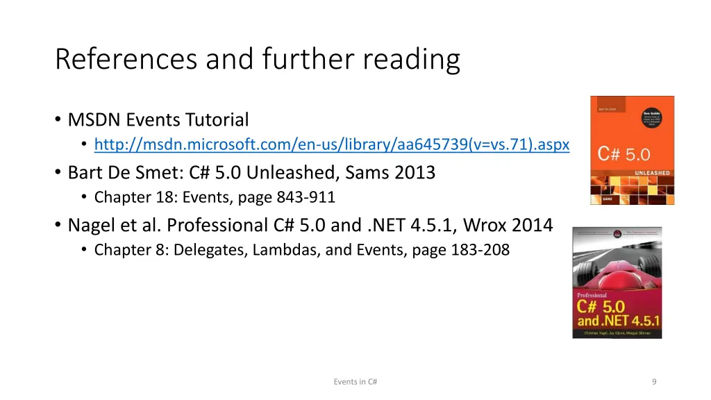 references and further reading