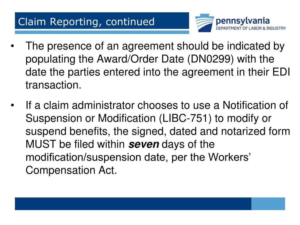 claim reporting continued 4