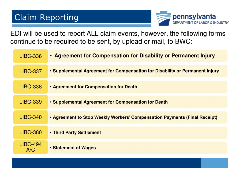 claim reporting