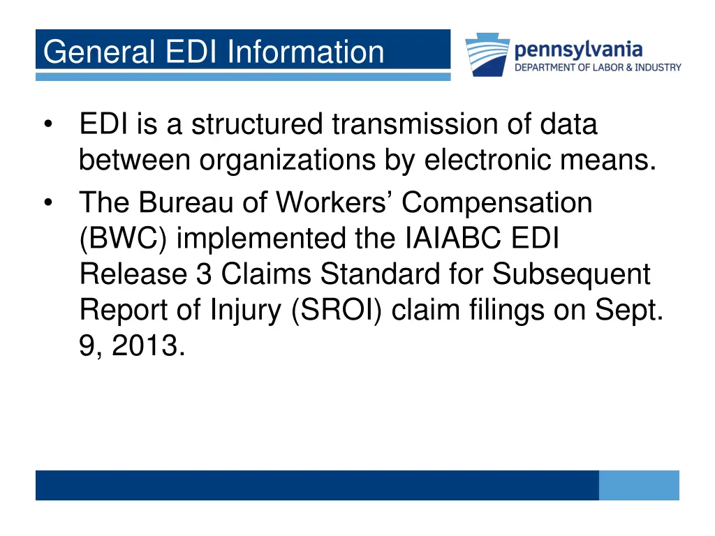 general edi information