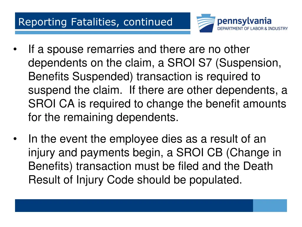 reporting fatalities continued 2