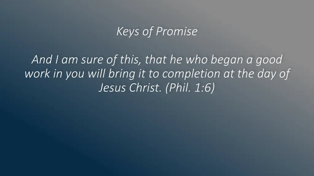 keys of promise