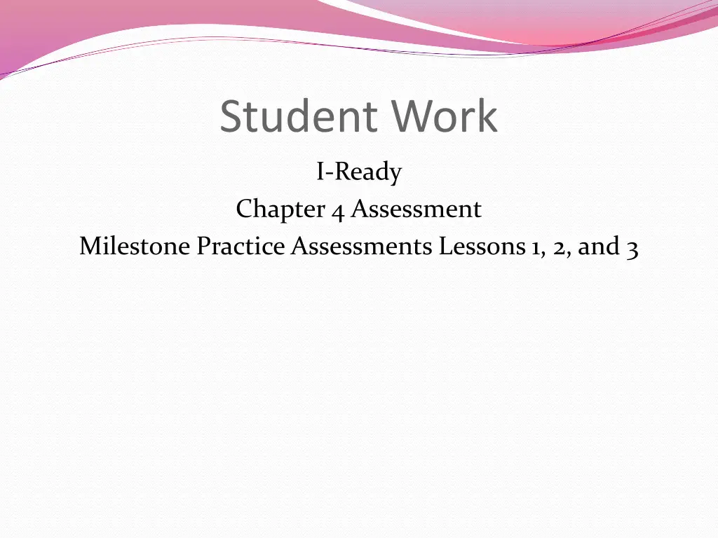 student work