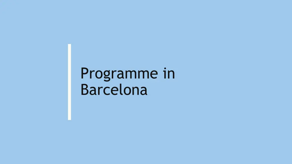 programme in barcelona