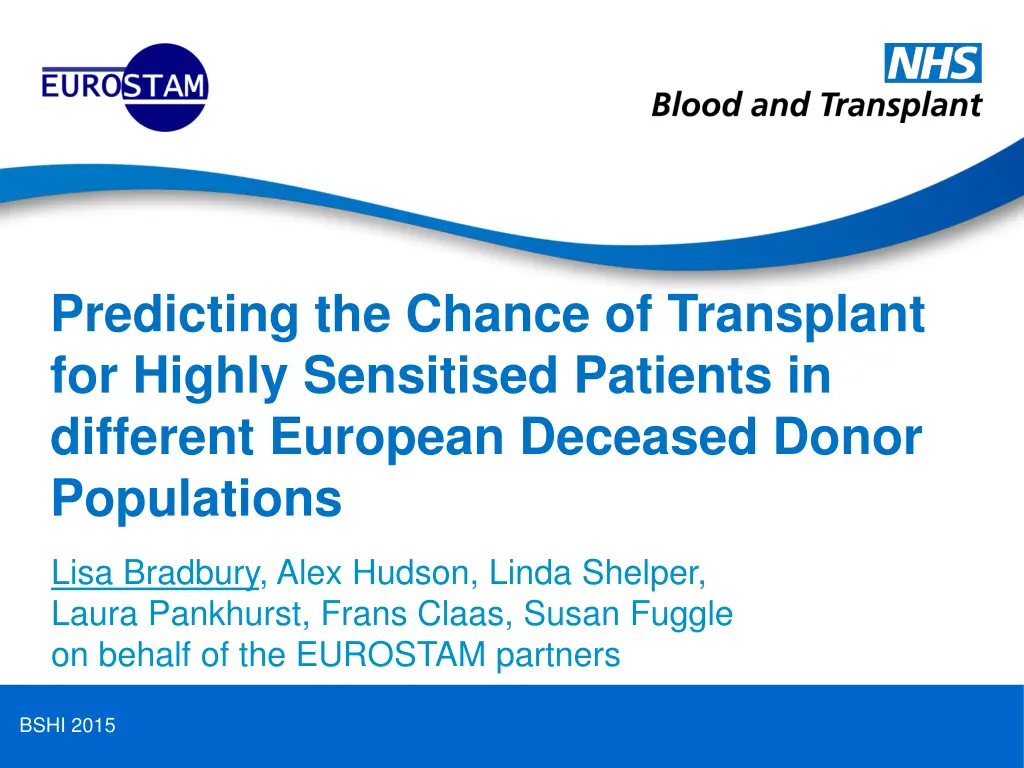 predicting the chance of transplant for highly